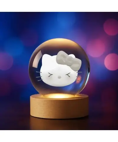 Kryształowa Kulka 3D Bajka Hello Kitty