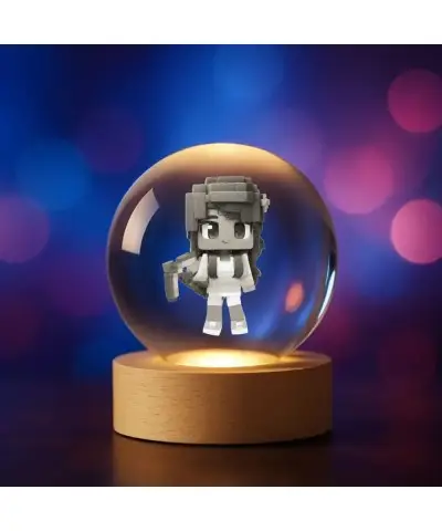 Kryształowa Kulka 3D Gra Roblox Postać W Czapce