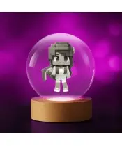 Kryształowa Kulka 3D Gra Roblox Postać W Czapce