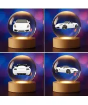 Kryształowa Kulka 3D Samochód Porsche 718
