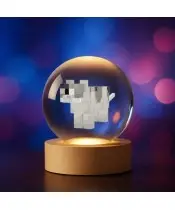 Kryształowa Kulka 3D Gra Minecraft Kot