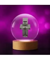 Kryształowa Kulka 3D Gra Minecraft Villager
