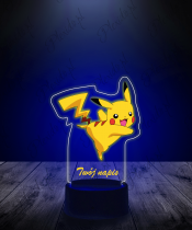 Lampka LED 3D Plexido z Nadrukiem Pokemon Pikachu - 3