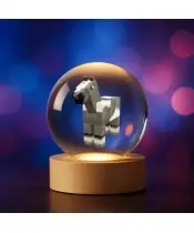 Kryształowa Kulka 3D Gra Minecraft Koń
