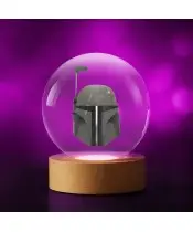 Kryształowa Kulka 3D Hełm Boba Fett Star Wars
