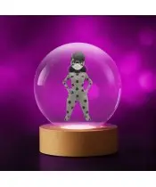 Kryształowa Kulka 3D Miraculum Biedronka i Czarny Kot