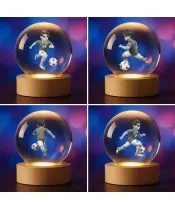 Kryształowa Kulka 3D Chłopak Piłkarz Piłka Nożna