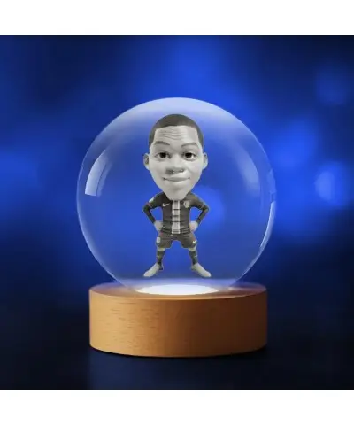 Kryształowa Kulka 3D Piłkarz Kylian Mbappe