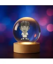 Kryształowa Kulka 3D Piłkarz Neymar w Czapce