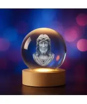 Kryształowa Kulka 3D Religijna Jezus w Koronie Cierniowej