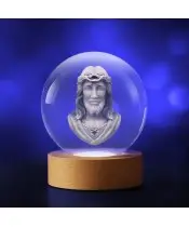 Kryształowa Kulka 3D Religijna Jezus w Koronie Cierniowej