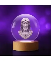 Kryształowa Kulka 3D Religijna Jezus w Koronie Cierniowej