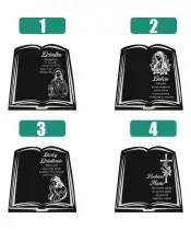 Statuetka Księga Premium 22 cm Z Holograficzną Różą Wieczną Na Grób