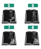 Statuetka Księga Premium 22 cm Z Holograficzną Różą Wieczną Na Grób