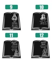 Statuetka Księga Premium 22 cm Z Holograficzną Różą Wieczną Na Grób