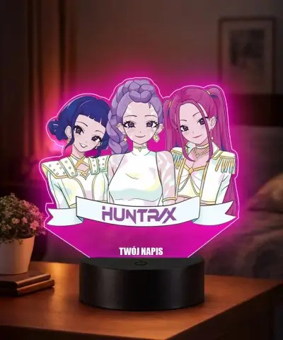 Lampka LED 3D K-pop Huntrix Rumi Mira Zoey