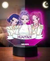 Lampka LED 3D K-pop Huntrix Rumi Mira Zoey