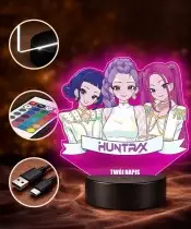 Lampka LED 3D K-pop Huntrix Rumi Mira Zoey