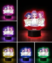Lampka LED 3D K-pop Huntrix Rumi Mira Zoey