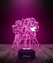 Lampka LED 3D K-popowe Łowczynie Demonów Rumi Mira Zoey