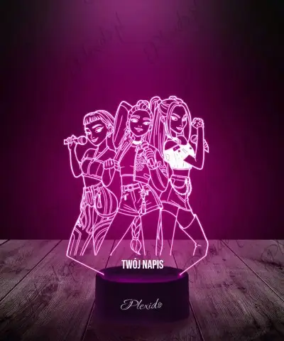 Lampka LED 3D K-popowe Łowczynie Demonów Rumi Mira Zoey