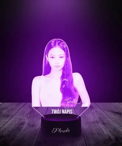 Lampka LED 3D Zespół Black Pink Jennie Muzyka K-Pop