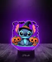 Lampka LED z Nadrukiem Halloween Stich Czarodziej