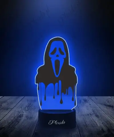 Lampka LED z Nadrukiem Halloween Maska Krzyk