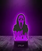 Lampka LED z Nadrukiem Halloween Maska Krzyk