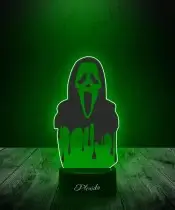 Lampka LED z Nadrukiem Halloween Maska Krzyk