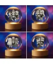 Kryształowa Kulka 3D LED Świecąca Huntrix Kpop Rumi Zoey Mira Łowczynie