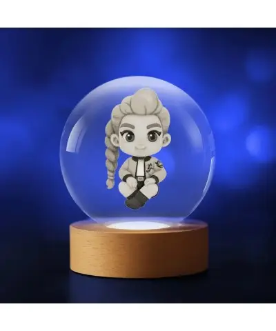 Kryształowa Kulka 3D LED Świecąca Huntrix Kpop Rumi Łowczynie