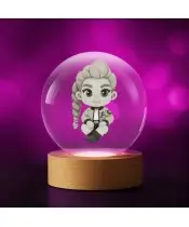 Kryształowa Kulka 3D LED Świecąca Huntrix Kpop Rumi Łowczynie