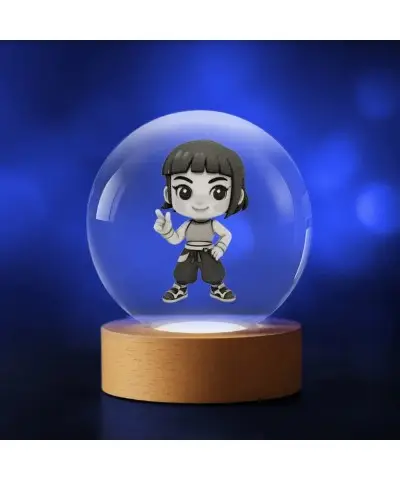 Kryształowa Kulka 3D LED Świecąca Huntrix Kpop Zoey Łowczynie