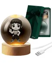 Kryształowa Kulka 3D LED Świecąca Huntrix Kpop Zoey Łowczynie