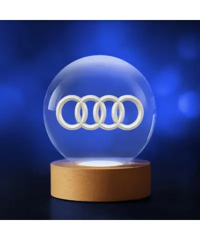 Kryształowa Kulka 3D Logo Audi Motoryzacja