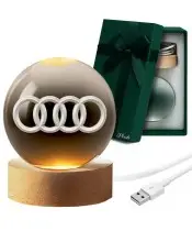 Kryształowa Kulka 3D Logo Audi Motoryzacja
