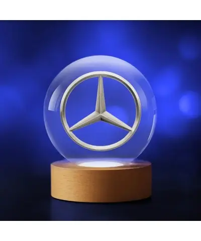 Kryształowa Kulka 3D Logo Mercedes Motoryzacja