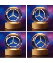 Kryształowa Kulka 3D Logo Mercedes Motoryzacja