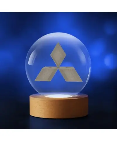 Kryształowa Kulka 3D Logo Mitsubishi Motoryzacja