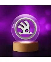 Kryształowa Kulka 3D Logo Skoda Motoryzacja