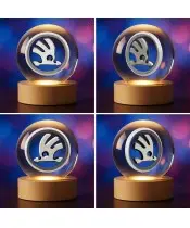 Kryształowa Kulka 3D Logo Skoda Motoryzacja