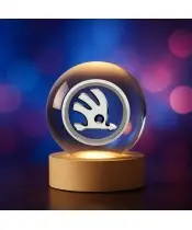 Kryształowa Kulka 3D Logo Skoda Motoryzacja
