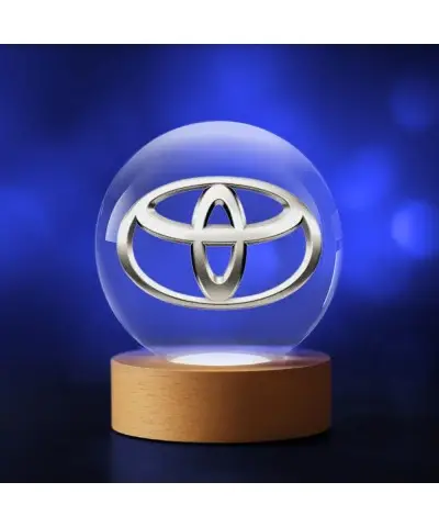 Kryształowa Kulka 3D Logo Toyota Motoryzacja