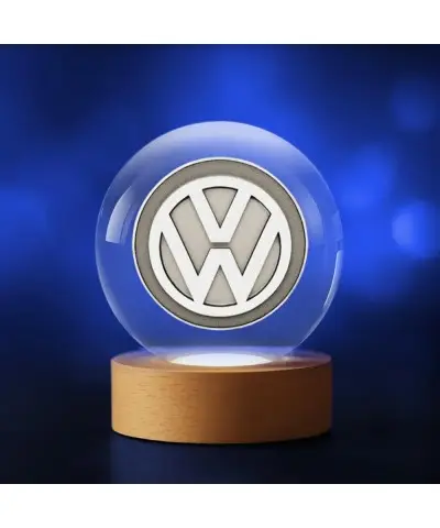Kryształowa Kulka 3D Logo Volkswagen Motoryzacja