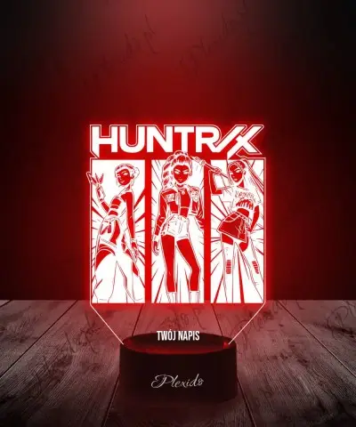 Lampka LED 3D Huntrix K-popowe Łowczynie Demonów Rumi Mira Zoey