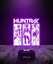 Lampka LED 3D Huntrix K-popowe Łowczynie Demonów Rumi Mira Zoey