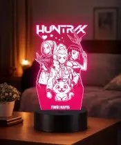 Lampka LED 3D K-popowe Łowczynie Demonów Huntrix Rumi Mira Zoey