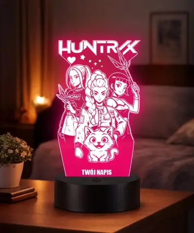 Lampka LED 3D K-popowe Łowczynie Demonów Huntrix Rumi Mira Zoey
