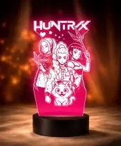 Lampka LED 3D K-popowe Łowczynie Demonów Huntrix Rumi Mira Zoey